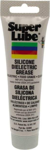 Synco Chemical - 3 oz Tube Silicone General Purpose Grease - Translucent White, Food Grade, 500°F Max Temp, NLGIG 2, - Eagle Tool & Supply