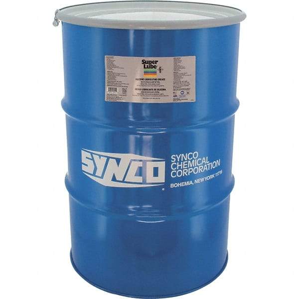 Synco Chemical - 400 Lb Drum Silicone General Purpose Grease - Translucent White, Food Grade, 500°F Max Temp, NLGIG 2, - Eagle Tool & Supply