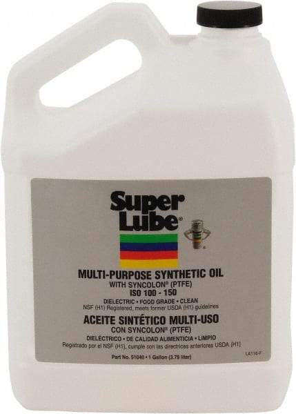 Synco Chemical - 1 Gal Bottle Synthetic Multi-Purpose Oil - -42.78 to 232.22°F, SAE 85W, ISO 150, 681.5 SUS at 40°C, Food Grade - Eagle Tool & Supply