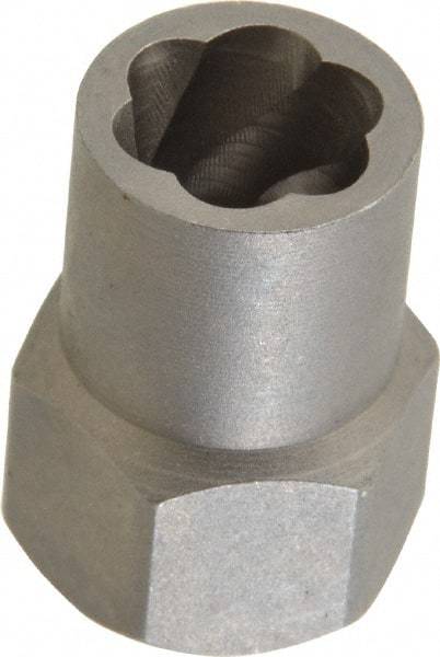 Irwin Hanson - 3/8" Drive Reverse Spiral Flute Hex Bolt Remover - 7/16" Hex, 2" OAL - Eagle Tool & Supply