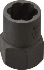 Irwin Hanson - 3/8" Drive Reverse Spiral Flute Hex Bolt Remover - 12mm Hex, 2" OAL - Eagle Tool & Supply