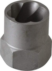 Irwin Hanson - 3/8" Drive Reverse Spiral Flute Hex Bolt Remover - 5/8" Hex, 2" OAL - Eagle Tool & Supply