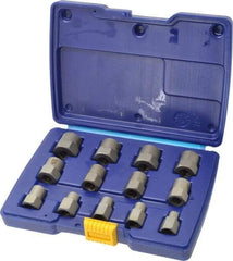 Irwin Hanson - 13 Piece Bolt Extractor Set - 3/8" Drive, Molded Plastic Case - Eagle Tool & Supply