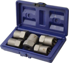 Irwin Hanson - 5 Piece Bolt Extractor Set - 1/2" Drive, Molded Plastic Case - Eagle Tool & Supply