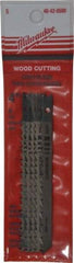 Milwaukee Tool - 4" Long, 6 Teeth per Inch, High Carbon Steel Jig Saw Blade - Toothed Edge, 0.2813" Wide x 0.043" Thick, U-Shank - Eagle Tool & Supply