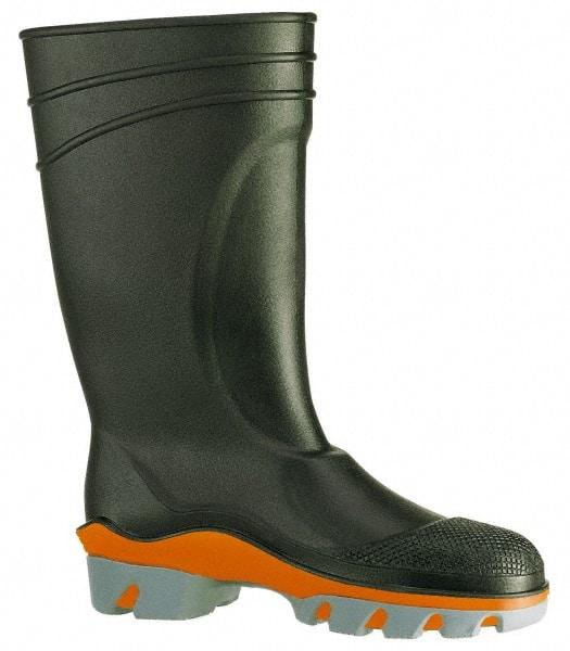 Dunlop Protective Footwear - Men's Size 15 Medium Width Plain Knee Boot - Black, PVC Upper, 15" High, Chemical Resistant, Waterproof - Eagle Tool & Supply