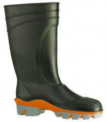 Dunlop Protective Footwear - Men's Size 6 Medium Width Plain Knee Boot - Black, PVC Upper, 15" High, Chemical Resistant, Waterproof - Eagle Tool & Supply