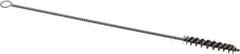 PRO-SOURCE - 1-1/2" Long x 1/4" Diam Steel Twisted Wire Bristle Brush - Single Spiral, 7" OAL, 0.005" Wire Diam, 0.085" Shank Diam - Eagle Tool & Supply