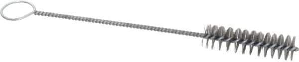 PRO-SOURCE - 3" Long x 13/16" Diam Steel Twisted Wire Bristle Brush - Single Spiral, 10" OAL, 0.008" Wire Diam, 0.16" Shank Diam - Eagle Tool & Supply