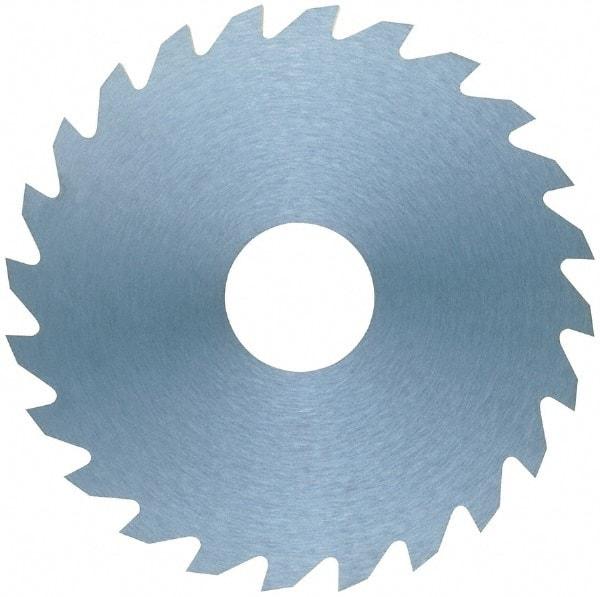 RobbJack - 4" Diam x 0.006" Blade Thickness x 1" Arbor Hole Diam, 36 Tooth Slitting and Slotting Saw - Arbor Connection, Right Hand, Uncoated, Solid Carbide, Concave Ground - Eagle Tool & Supply