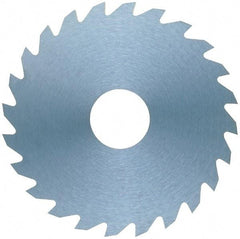 RobbJack - 4" Diam x 0.006" Blade Thickness x 1" Arbor Hole Diam, 36 Tooth Slitting and Slotting Saw - Arbor Connection, Right Hand, Uncoated, Solid Carbide, Concave Ground - Eagle Tool & Supply