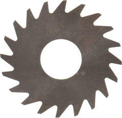 RobbJack - 3/4" Diam x 0.004" Blade Thickness x 1/4" Arbor Hole Diam, 20 Tooth Slitting and Slotting Saw - Arbor Connection, Right Hand, Uncoated, Solid Carbide, Concave Ground - Eagle Tool & Supply