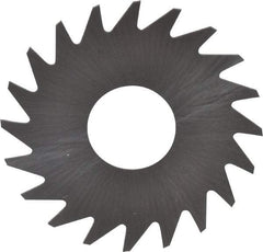 RobbJack - 3/4" Diam x 0.012" Blade Thickness x 1/4" Arbor Hole Diam, 20 Tooth Slitting and Slotting Saw - Arbor Connection, Right Hand, Uncoated, Solid Carbide, Concave Ground - Eagle Tool & Supply