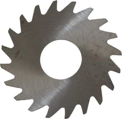 RobbJack - 3/4" Diam x 0.018" Blade Thickness x 1/4" Arbor Hole Diam, 20 Tooth Slitting and Slotting Saw - Arbor Connection, Right Hand, Uncoated, Solid Carbide, Concave Ground - Eagle Tool & Supply