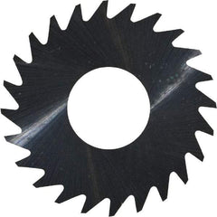 RobbJack - 1" Diam x 0.004" Blade Thickness x 3/8" Arbor Hole Diam, 24 Tooth Slitting and Slotting Saw - Arbor Connection, Right Hand, Uncoated, Solid Carbide, Concave Ground - Eagle Tool & Supply