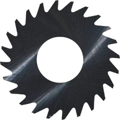 RobbJack - 1" Diam x 0.01" Blade Thickness x 3/8" Arbor Hole Diam, 24 Tooth Slitting and Slotting Saw - Arbor Connection, Right Hand, Uncoated, Solid Carbide, Concave Ground - Eagle Tool & Supply