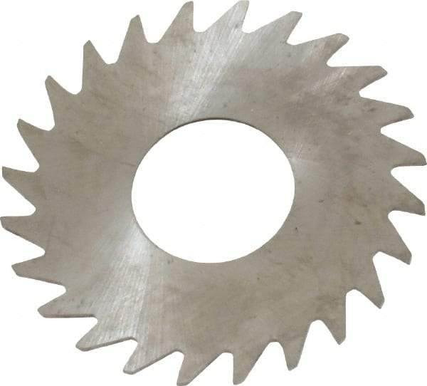 RobbJack - 1" Diam x 0.0156" Blade Thickness x 3/8" Arbor Hole Diam, 24 Tooth Slitting and Slotting Saw - Arbor Connection, Right Hand, Uncoated, Solid Carbide, Concave Ground - Eagle Tool & Supply