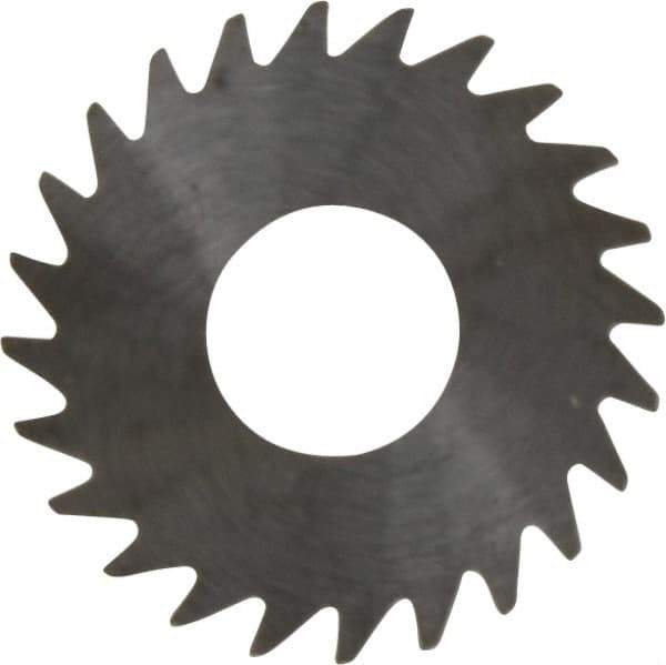 RobbJack - 1" Diam x 0.02" Blade Thickness x 3/8" Arbor Hole Diam, 24 Tooth Slitting and Slotting Saw - Arbor Connection, Right Hand, Uncoated, Solid Carbide, Concave Ground - Eagle Tool & Supply