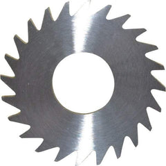 RobbJack - 1" Diam x 0.0937" Blade Thickness x 3/8" Arbor Hole Diam, 24 Tooth Slitting and Slotting Saw - Arbor Connection, Right Hand, Uncoated, Solid Carbide, Concave Ground - Eagle Tool & Supply