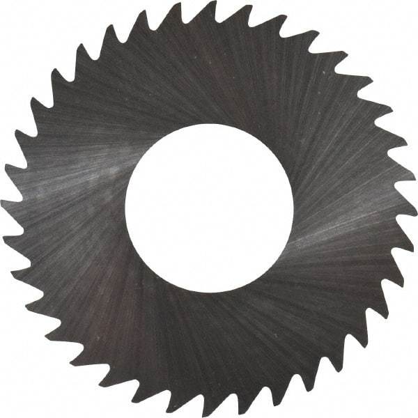 RobbJack - 1-1/4" Diam x 0.004" Blade Thickness x 1/2" Arbor Hole Diam, 36 Tooth Slitting and Slotting Saw - Arbor Connection, Right Hand, Uncoated, Solid Carbide, Concave Ground - Eagle Tool & Supply