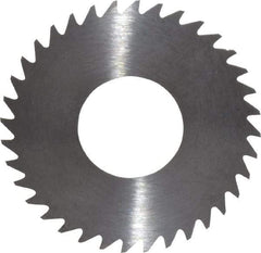 RobbJack - 1-1/4" Diam x 0.012" Blade Thickness x 1/2" Arbor Hole Diam, 36 Tooth Slitting and Slotting Saw - Arbor Connection, Right Hand, Uncoated, Solid Carbide, Concave Ground - Eagle Tool & Supply