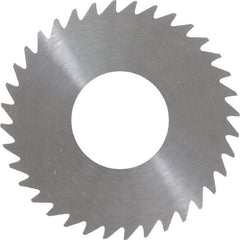 RobbJack - 1-1/4" Diam x 0.028" Blade Thickness x 1/2" Arbor Hole Diam, 36 Tooth Slitting and Slotting Saw - Arbor Connection, Right Hand, Uncoated, Solid Carbide, Concave Ground - Eagle Tool & Supply