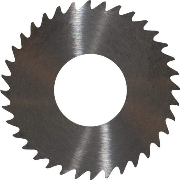 RobbJack - 1-1/4" Diam x 0.035" Blade Thickness x 1/2" Arbor Hole Diam, 36 Tooth Slitting and Slotting Saw - Arbor Connection, Right Hand, Uncoated, Solid Carbide, Concave Ground - Eagle Tool & Supply