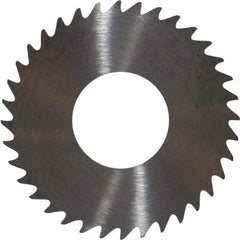 RobbJack - 1-1/4" Diam x 0.035" Blade Thickness x 1/2" Arbor Hole Diam, 36 Tooth Slitting and Slotting Saw - Arbor Connection, Right Hand, Uncoated, Solid Carbide, Concave Ground - Eagle Tool & Supply