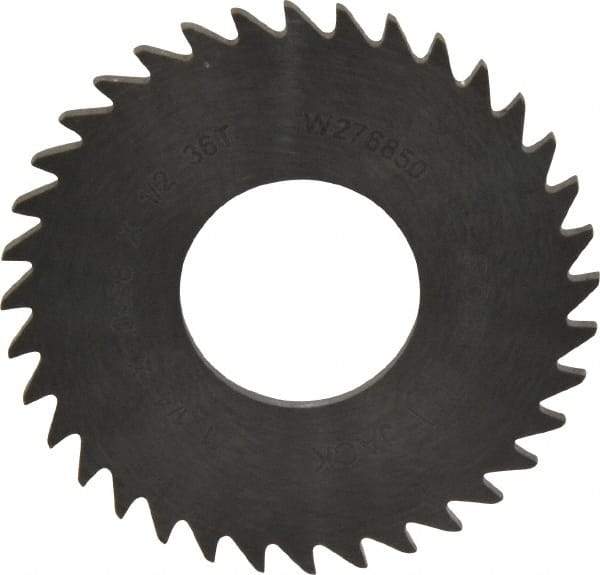 RobbJack - 1-1/4" Diam x 0.0468" Blade Thickness x 1/2" Arbor Hole Diam, 36 Tooth Slitting and Slotting Saw - Arbor Connection, Right Hand, Uncoated, Solid Carbide, Concave Ground - Eagle Tool & Supply