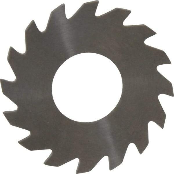 RobbJack - 1-1/4" Diam x 0.051" Blade Thickness x 1/2" Arbor Hole Diam, 16 Tooth Slitting and Slotting Saw - Arbor Connection, Right Hand, Uncoated, Solid Carbide, Concave Ground - Eagle Tool & Supply