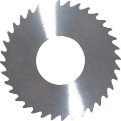 RobbJack - 1-1/4" Diam x 0.051" Blade Thickness x 1/2" Arbor Hole Diam, 36 Tooth Slitting and Slotting Saw - Arbor Connection, Right Hand, Uncoated, Solid Carbide, Concave Ground - Eagle Tool & Supply