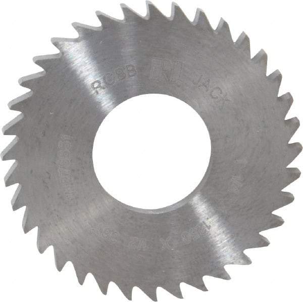 RobbJack - 1-1/4" Diam x 1/8" Blade Thickness x 1/2" Arbor Hole Diam, 36 Tooth Slitting and Slotting Saw - Arbor Connection, Right Hand, Uncoated, Solid Carbide, Concave Ground - Eagle Tool & Supply