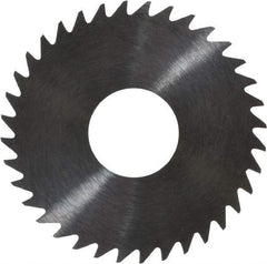 RobbJack - 1-1/2" Diam x 0.02" Blade Thickness x 1/2" Arbor Hole Diam, 36 Tooth Slitting and Slotting Saw - Arbor Connection, Right Hand, Uncoated, Solid Carbide, Concave Ground - Eagle Tool & Supply