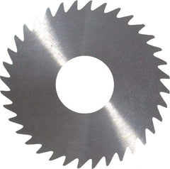 RobbJack - 1-1/2" Diam x 0.023" Blade Thickness x 1/2" Arbor Hole Diam, 36 Tooth Slitting and Slotting Saw - Arbor Connection, Right Hand, Uncoated, Solid Carbide, Concave Ground - Eagle Tool & Supply