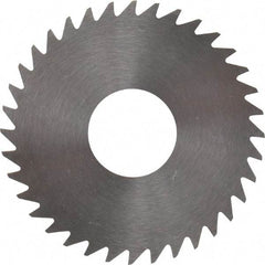 RobbJack - 1-1/2" Diam x 0.0312" Blade Thickness x 1/2" Arbor Hole Diam, 36 Tooth Slitting and Slotting Saw - Arbor Connection, Right Hand, Uncoated, Solid Carbide, Concave Ground - Eagle Tool & Supply