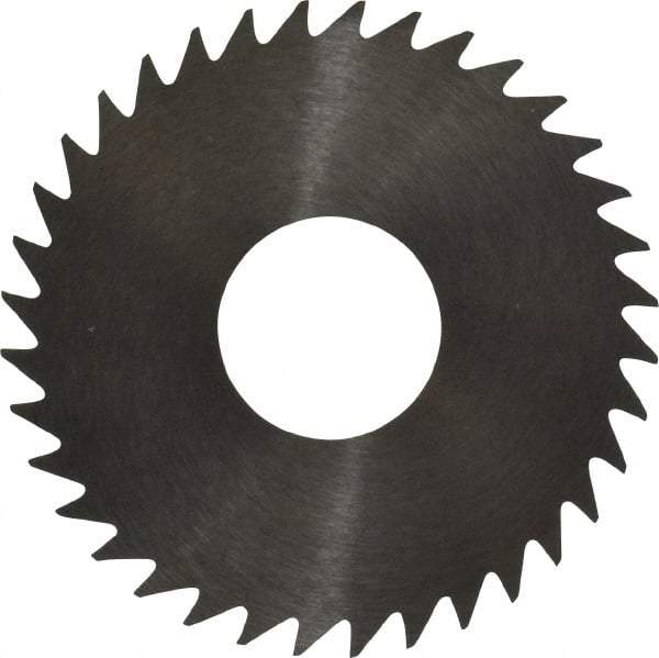 RobbJack - 1-1/2" Diam x 0.0468" Blade Thickness x 1/2" Arbor Hole Diam, 36 Tooth Slitting and Slotting Saw - Arbor Connection, Right Hand, Uncoated, Solid Carbide, Concave Ground - Eagle Tool & Supply