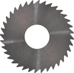 RobbJack - 1-1/2" Diam x 0.051" Blade Thickness x 1/2" Arbor Hole Diam, 36 Tooth Slitting and Slotting Saw - Arbor Connection, Right Hand, Uncoated, Solid Carbide, Concave Ground - Eagle Tool & Supply