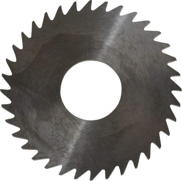 RobbJack - 1-1/2" Diam x 0.0937" Blade Thickness x 1/2" Arbor Hole Diam, 36 Tooth Slitting and Slotting Saw - Arbor Connection, Right Hand, Uncoated, Solid Carbide, Concave Ground - Eagle Tool & Supply