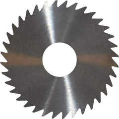 RobbJack - 1-3/4" Diam x 0.0156" Blade Thickness x 1/2" Arbor Hole Diam, 36 Tooth Slitting and Slotting Saw - Arbor Connection, Right Hand, Uncoated, Solid Carbide, Concave Ground - Eagle Tool & Supply