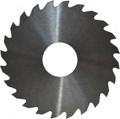 RobbJack - 1-3/4" Diam x 0.02" Blade Thickness x 1/2" Arbor Hole Diam, 24 Tooth Slitting and Slotting Saw - Arbor Connection, Right Hand, Uncoated, Solid Carbide, Concave Ground - Eagle Tool & Supply