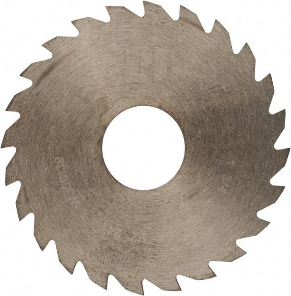 RobbJack - 1-3/4" Diam x 0.023" Blade Thickness x 1/2" Arbor Hole Diam, 24 Tooth Slitting and Slotting Saw - Arbor Connection, Right Hand, Uncoated, Solid Carbide, Concave Ground - Eagle Tool & Supply