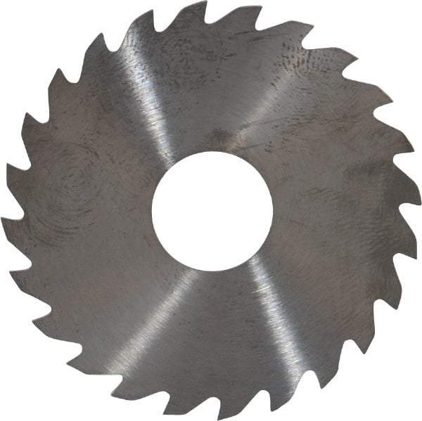 RobbJack - 1-3/4" Diam x 0.04" Blade Thickness x 1/2" Arbor Hole Diam, 24 Tooth Slitting and Slotting Saw - Arbor Connection, Right Hand, Uncoated, Solid Carbide, Concave Ground - Eagle Tool & Supply