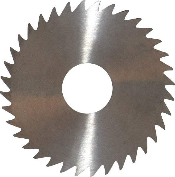 RobbJack - 1-3/4" Diam x 0.0468" Blade Thickness x 1/2" Arbor Hole Diam, 36 Tooth Slitting and Slotting Saw - Arbor Connection, Right Hand, Uncoated, Solid Carbide, Concave Ground - Eagle Tool & Supply