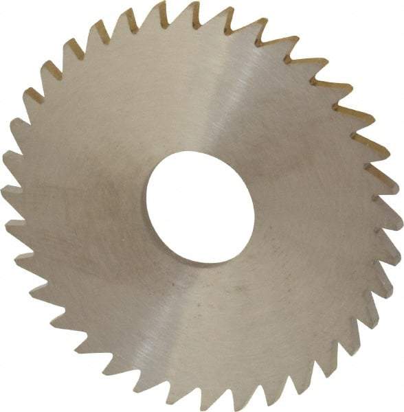 RobbJack - 1-3/4" Diam x 0.0781" Blade Thickness x 1/2" Arbor Hole Diam, 36 Tooth Slitting and Slotting Saw - Arbor Connection, Right Hand, Uncoated, Solid Carbide, Concave Ground - Eagle Tool & Supply