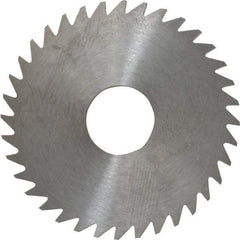 RobbJack - 1-3/4" Diam x 1/8" Blade Thickness x 1/2" Arbor Hole Diam, 36 Tooth Slitting and Slotting Saw - Arbor Connection, Right Hand, Uncoated, Solid Carbide, Concave Ground - Eagle Tool & Supply