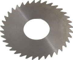 RobbJack - 1-3/4" Diam x 0.025" Blade Thickness x 5/8" Arbor Hole Diam, 36 Tooth Slitting and Slotting Saw - Arbor Connection, Right Hand, Uncoated, Solid Carbide, Concave Ground - Eagle Tool & Supply