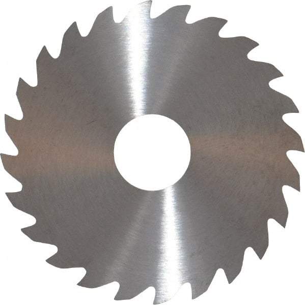 RobbJack - 2" Diam x 0.04" Blade Thickness x 1/2" Arbor Hole Diam, 24 Tooth Slitting and Slotting Saw - Arbor Connection, Right Hand, Uncoated, Solid Carbide, Concave Ground - Eagle Tool & Supply