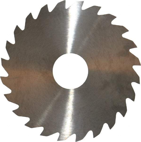 RobbJack - 2" Diam x 0.051" Blade Thickness x 1/2" Arbor Hole Diam, 24 Tooth Slitting and Slotting Saw - Arbor Connection, Right Hand, Uncoated, Solid Carbide, Concave Ground - Eagle Tool & Supply