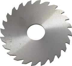 RobbJack - 2" Diam x 1/16" Blade Thickness x 1/2" Arbor Hole Diam, 24 Tooth Slitting and Slotting Saw - Arbor Connection, Right Hand, Uncoated, Solid Carbide, Concave Ground - Eagle Tool & Supply