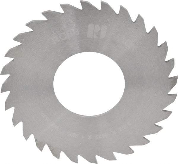 RobbJack - 2-1/2" Diam x 1/16" Blade Thickness x 1" Arbor Hole Diam, 28 Tooth Slitting and Slotting Saw - Arbor Connection, Right Hand, Uncoated, Solid Carbide, Concave Ground - Eagle Tool & Supply